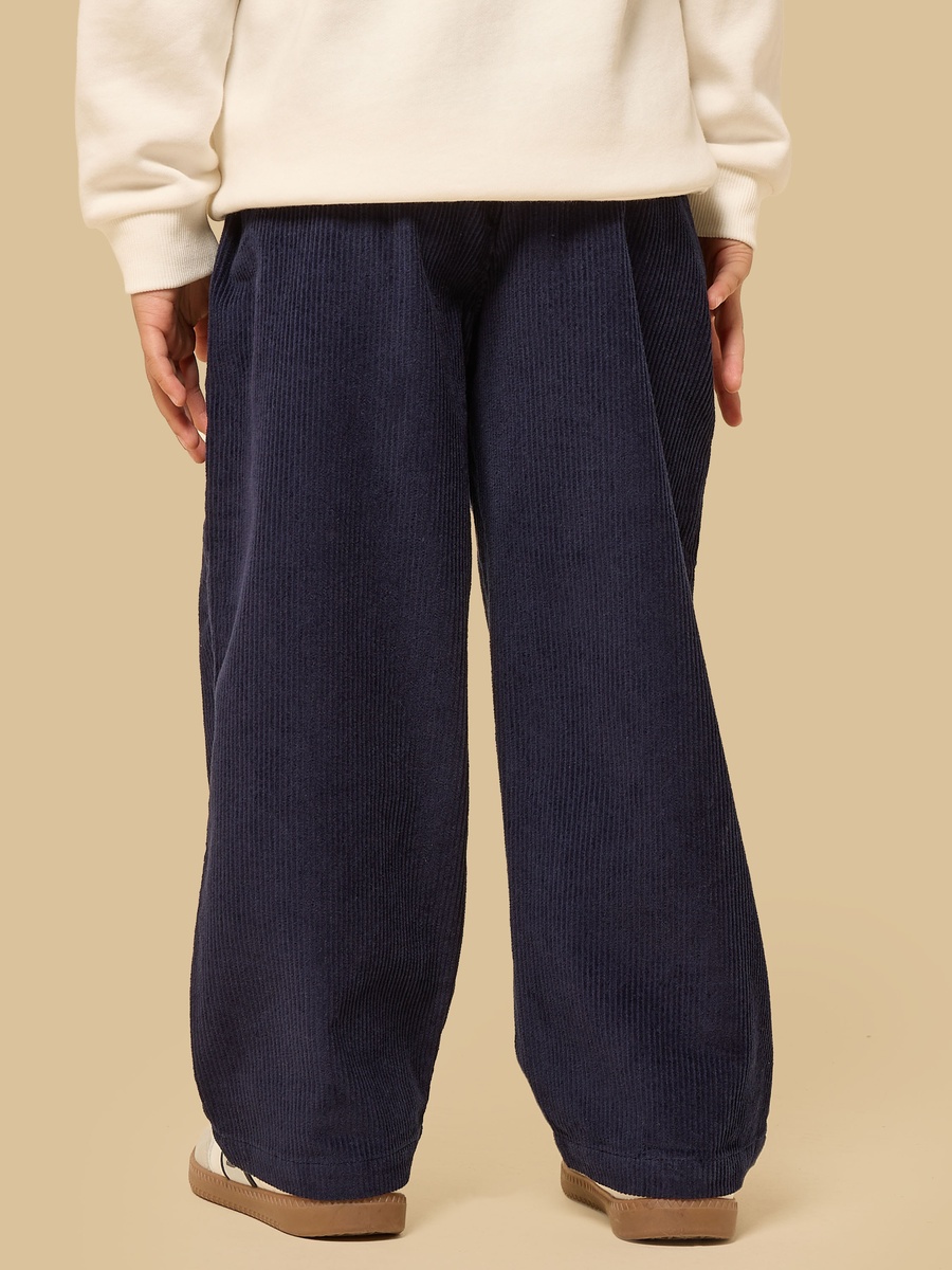 Textured Pull-On Cotton Pants