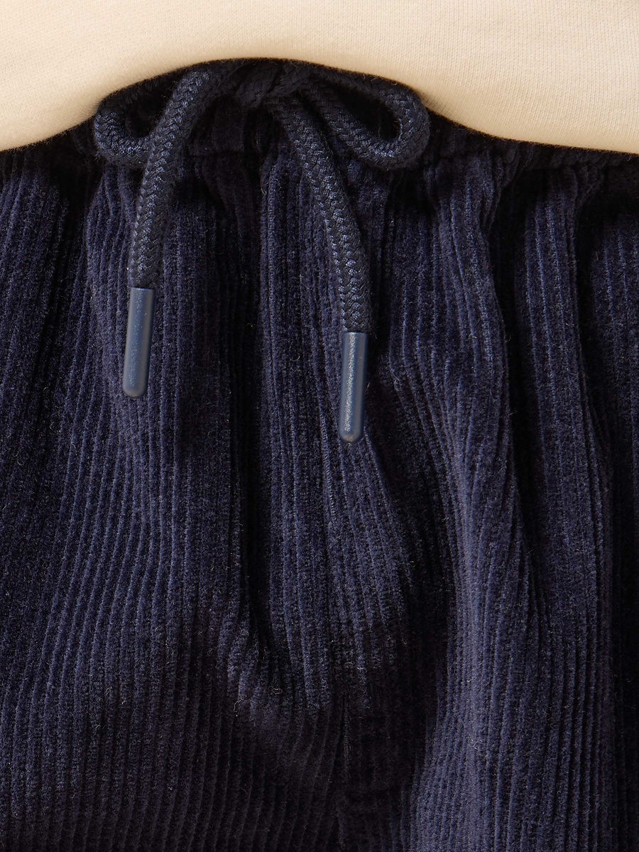 Textured Pull-On Cotton Pants