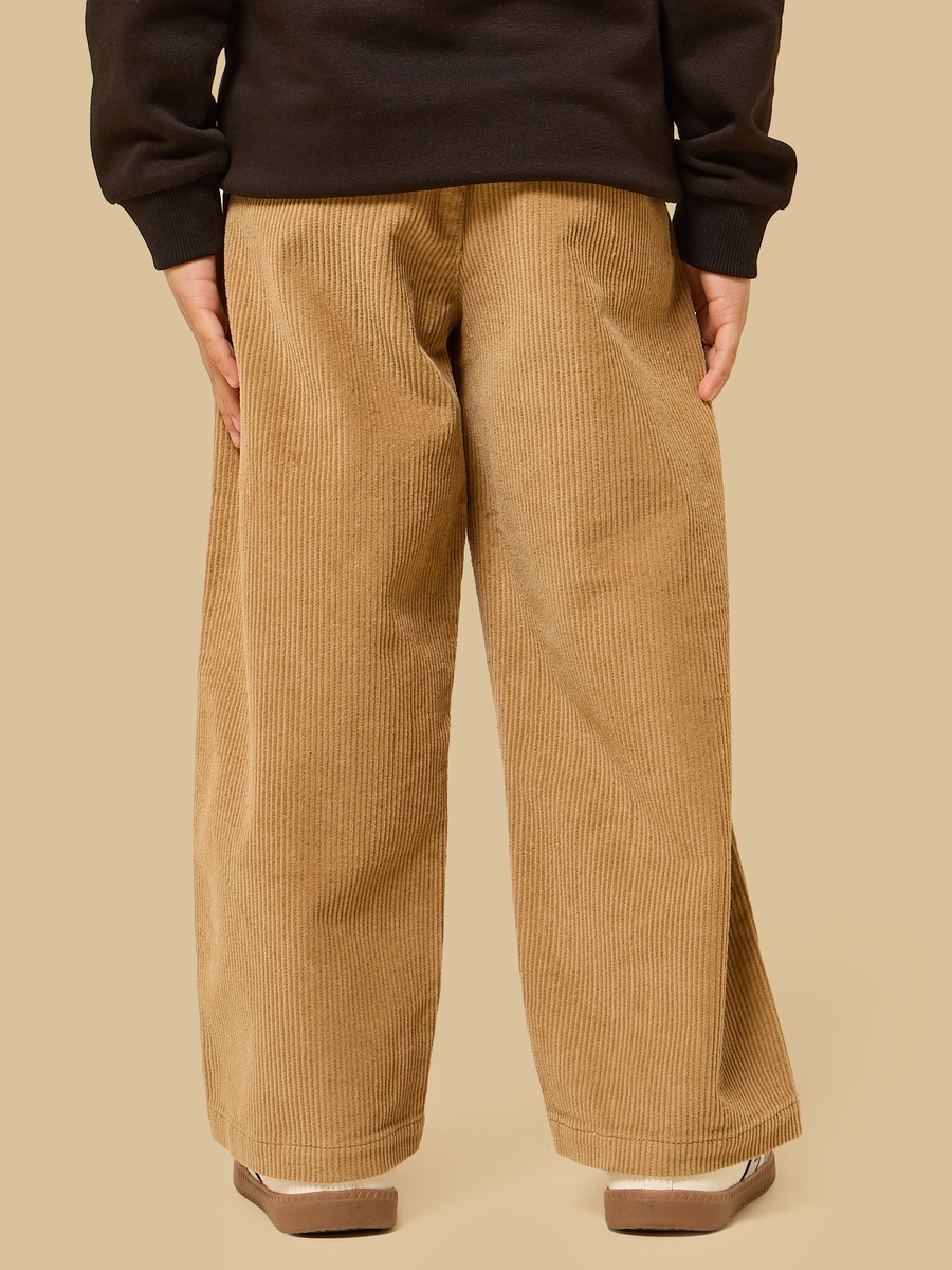 Textured Pull-On Cotton Pants