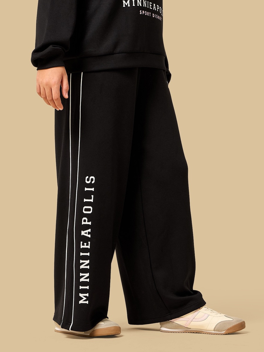 Minnie Mouse Print Wide Leg Pants
