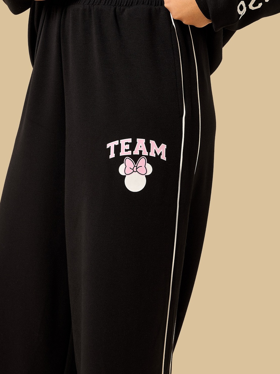 Minnie Mouse Print Wide Leg Pants