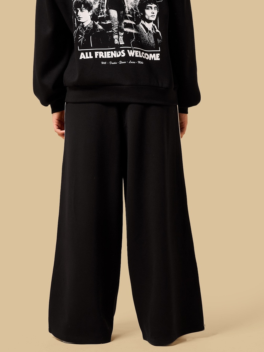 Stranger Things Print Wide Leg Pants