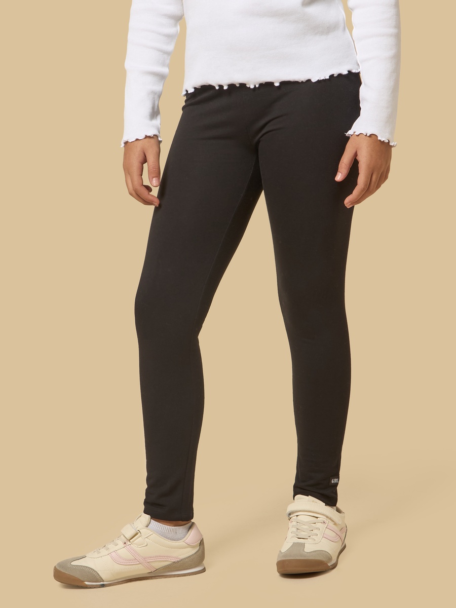 Slogan Applique Cotton Leggings