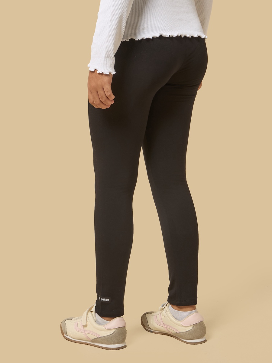 Slogan Applique Cotton Leggings