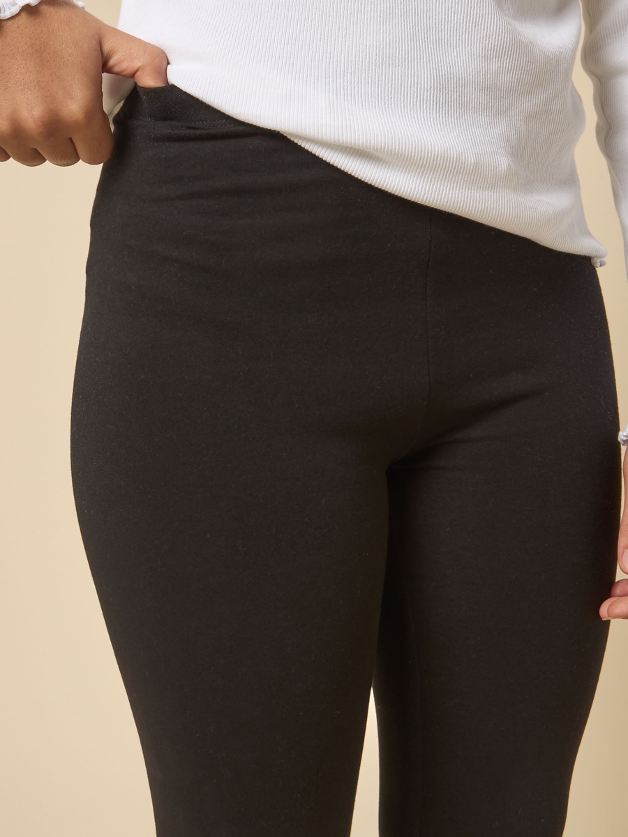 Slogan Applique Cotton Leggings