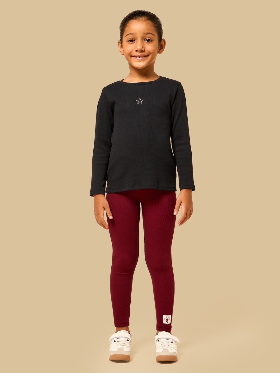 Ribbed Cotton Leggings