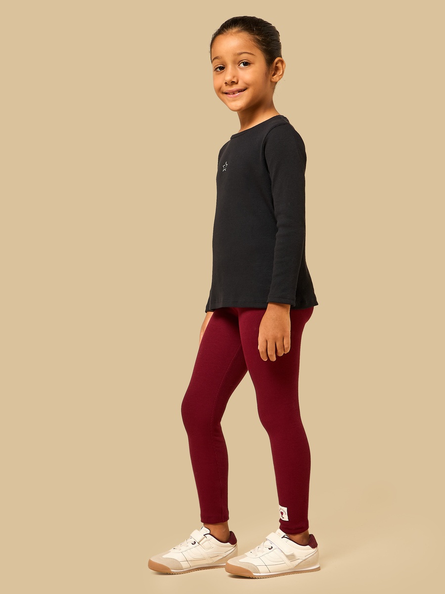 Ribbed Cotton Leggings