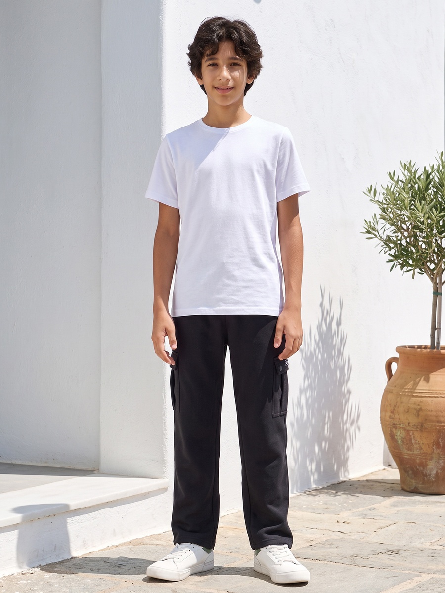 Slogan Applique Cargo Joggers