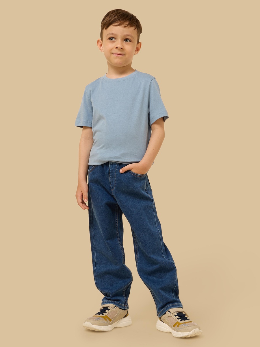 Drawstring Waist Pull-On Denim Pants