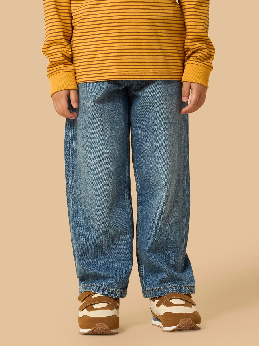 Balloon Fit Cotton Jeans