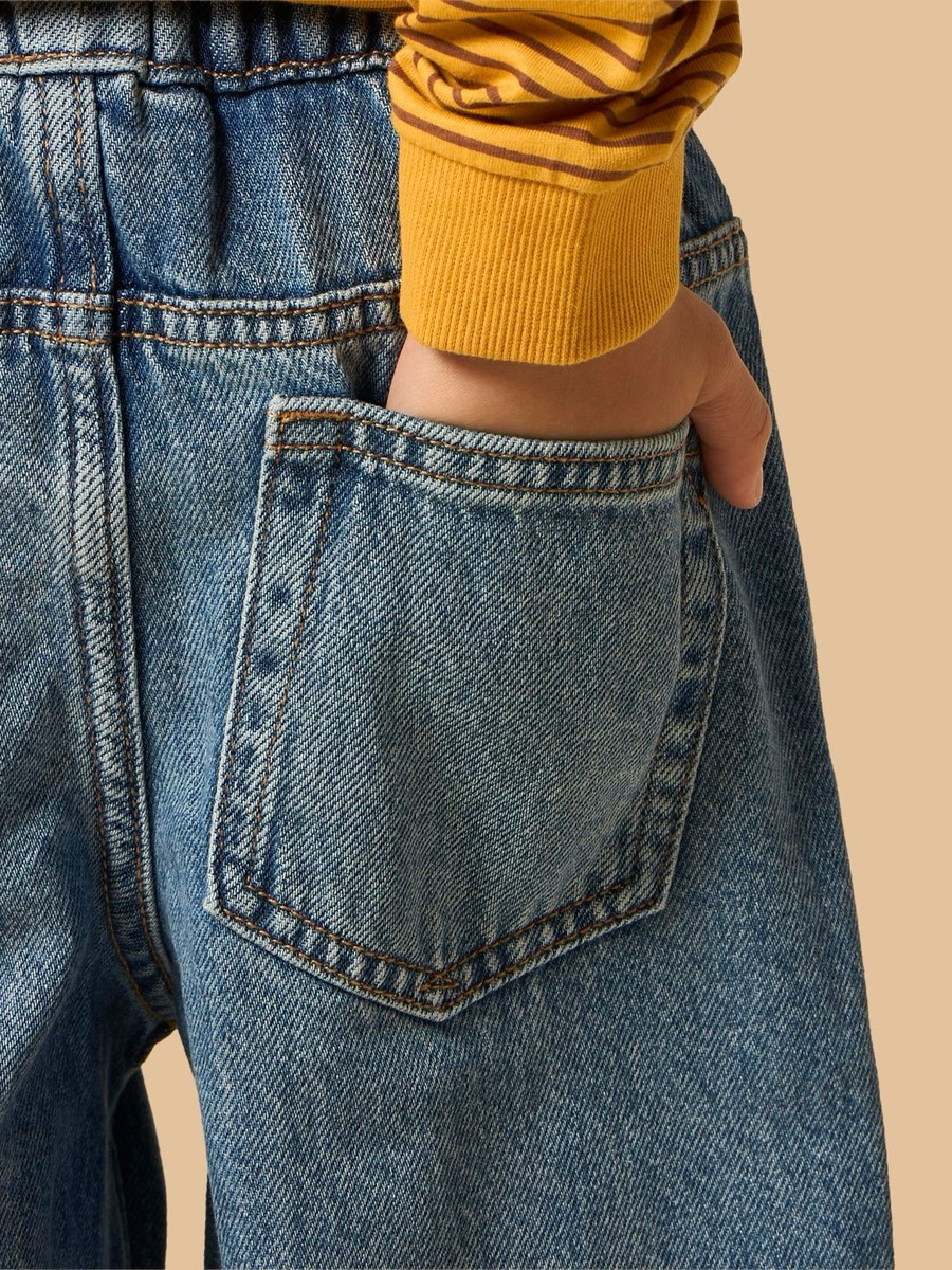 Balloon Fit Cotton Jeans