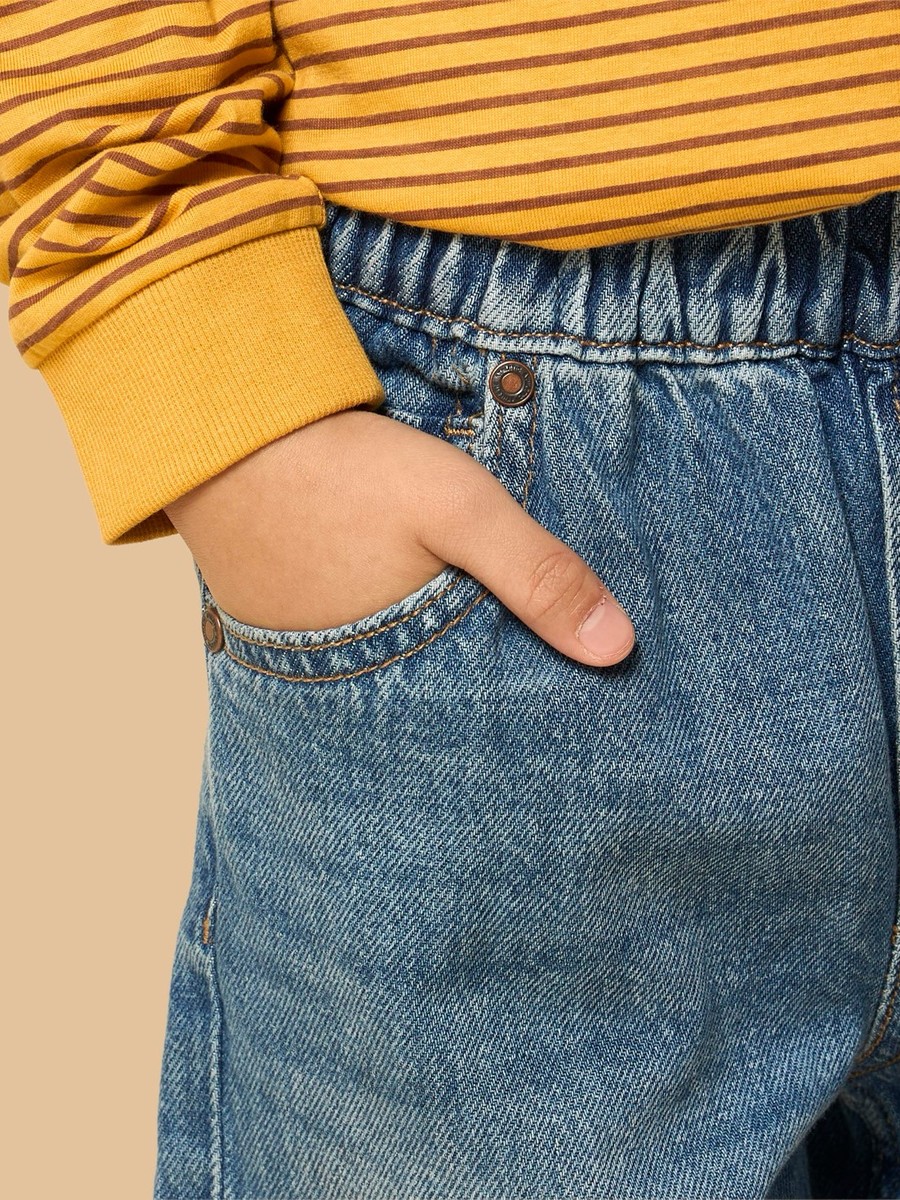 Balloon Fit Cotton Jeans
