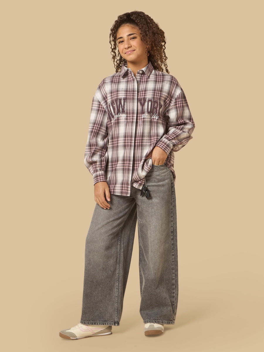 Wide Leg Jeans with Keyring Charm