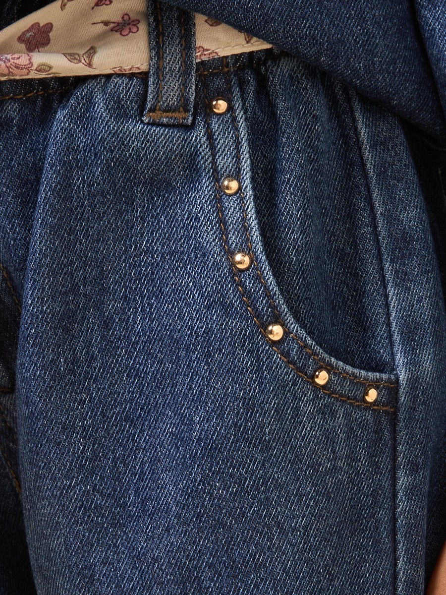 Studded Balloon Fit Jeans