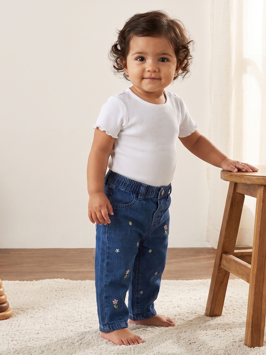 Floral Embroidered Jeans