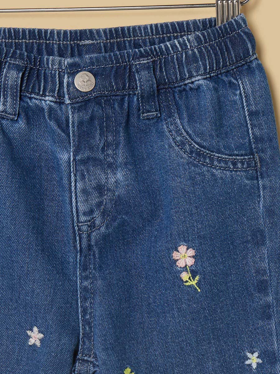 Floral Embroidered Jeans