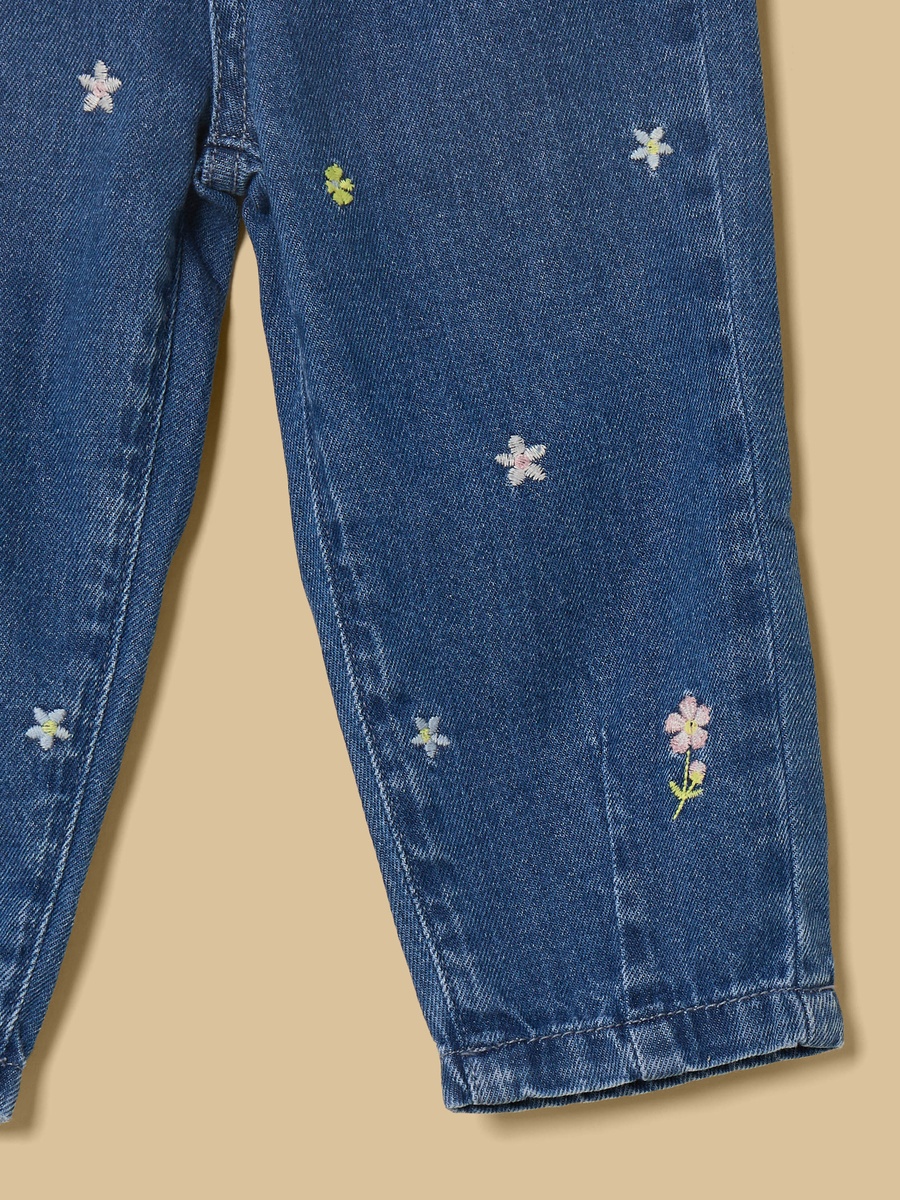 Floral Embroidered Jeans