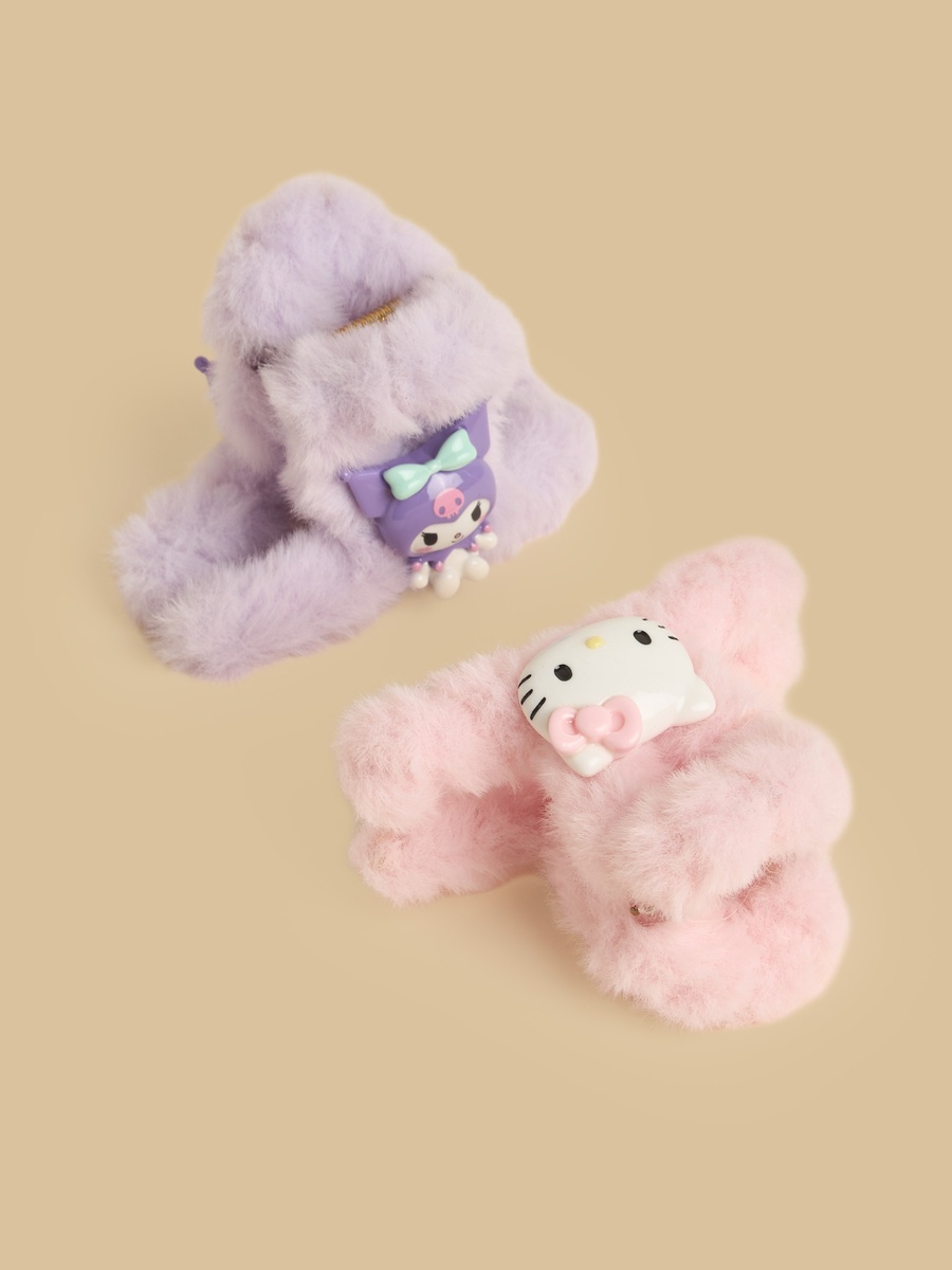 Pack of 2 - Hello Kitty Faux Fur Hair Clamp