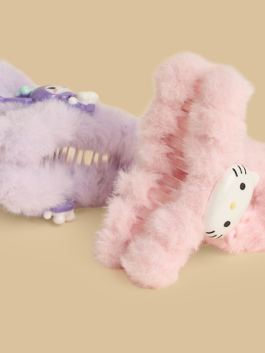 Pack of 2 - Hello Kitty Faux Fur Hair Clamp