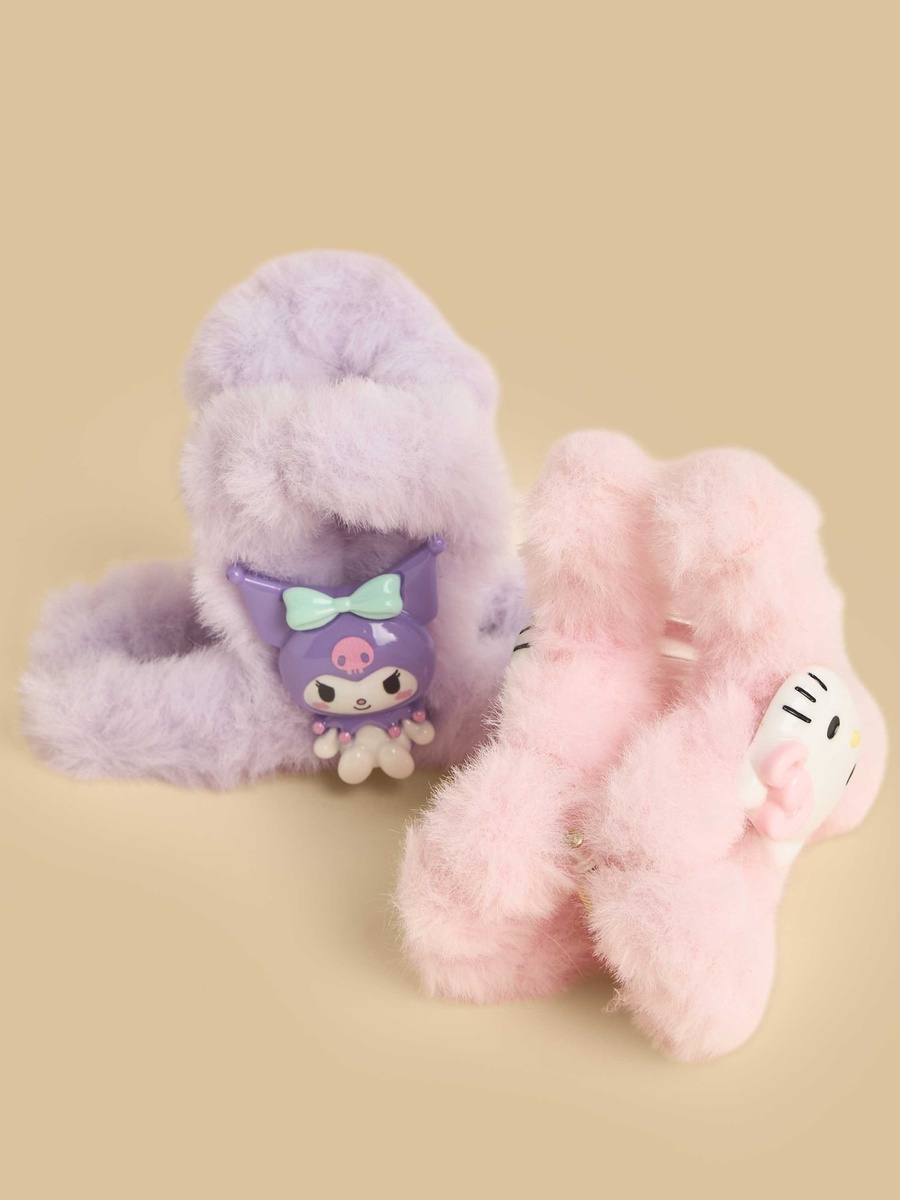 Pack of 2 - Hello Kitty Faux Fur Hair Clamp