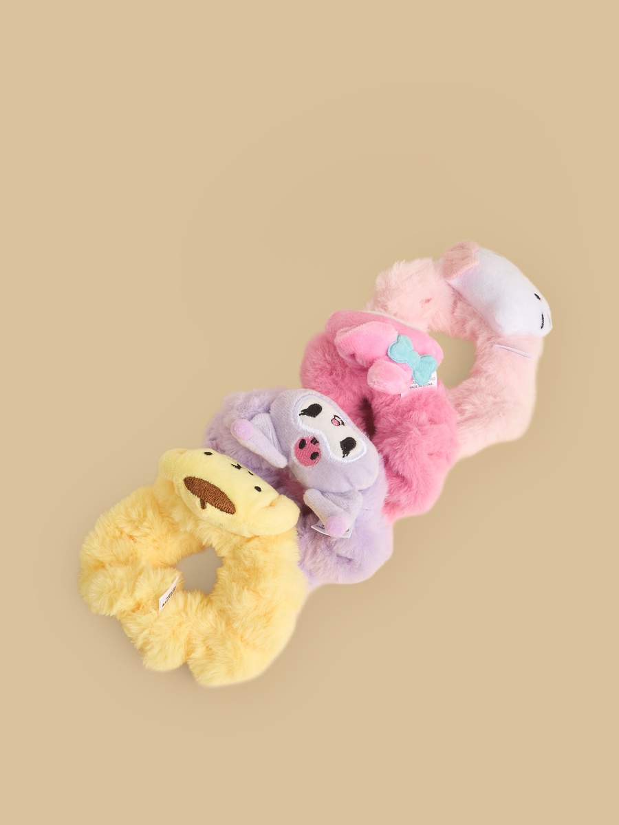 Pack of 4 - Hello Kitty and Friends Applique Hair Scrunchie