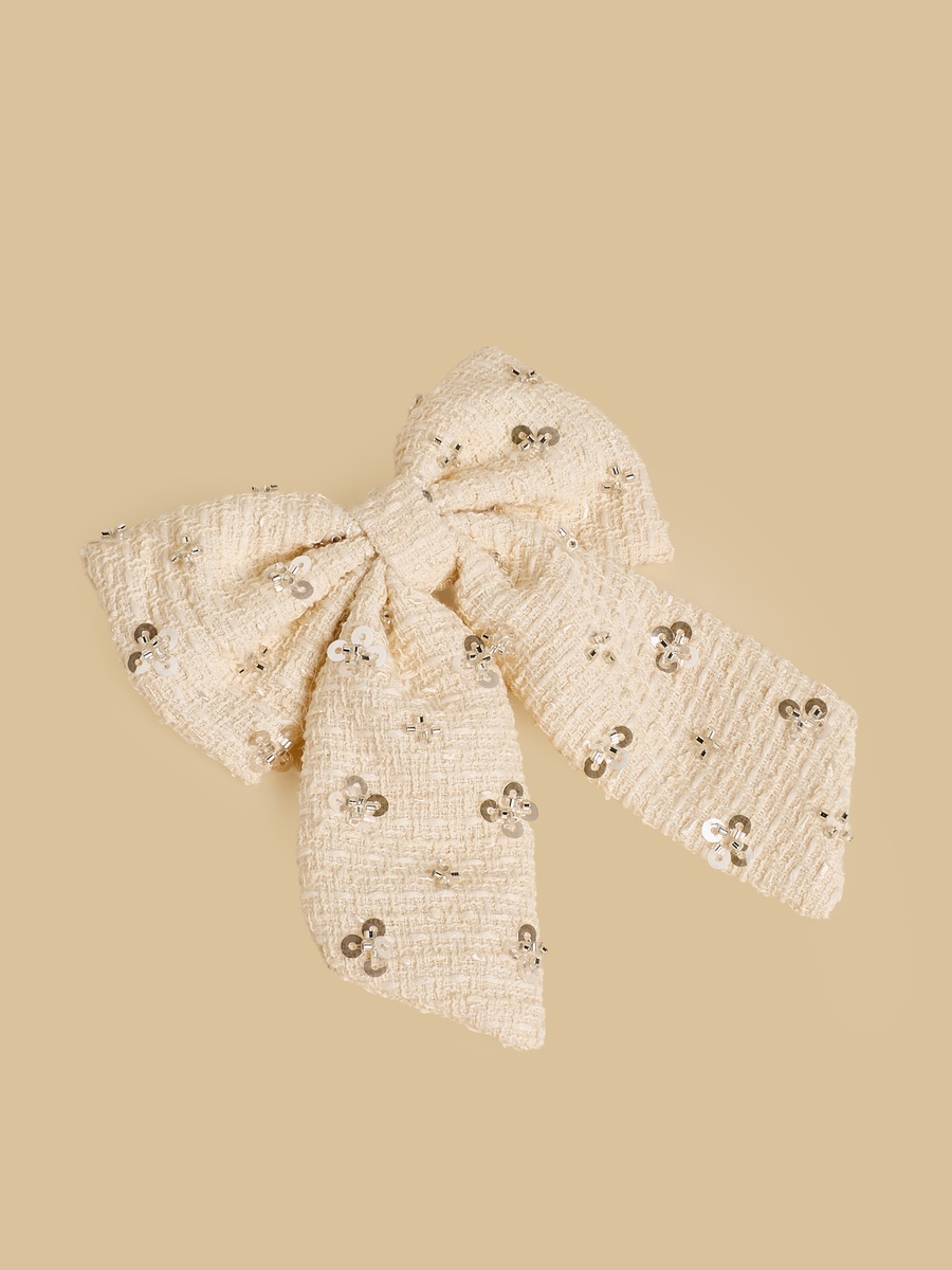 Embellished Bow Barrette Hair Clip