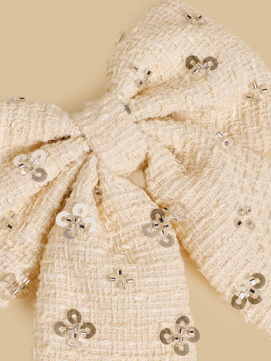 Embellished Bow Barrette Hair Clip