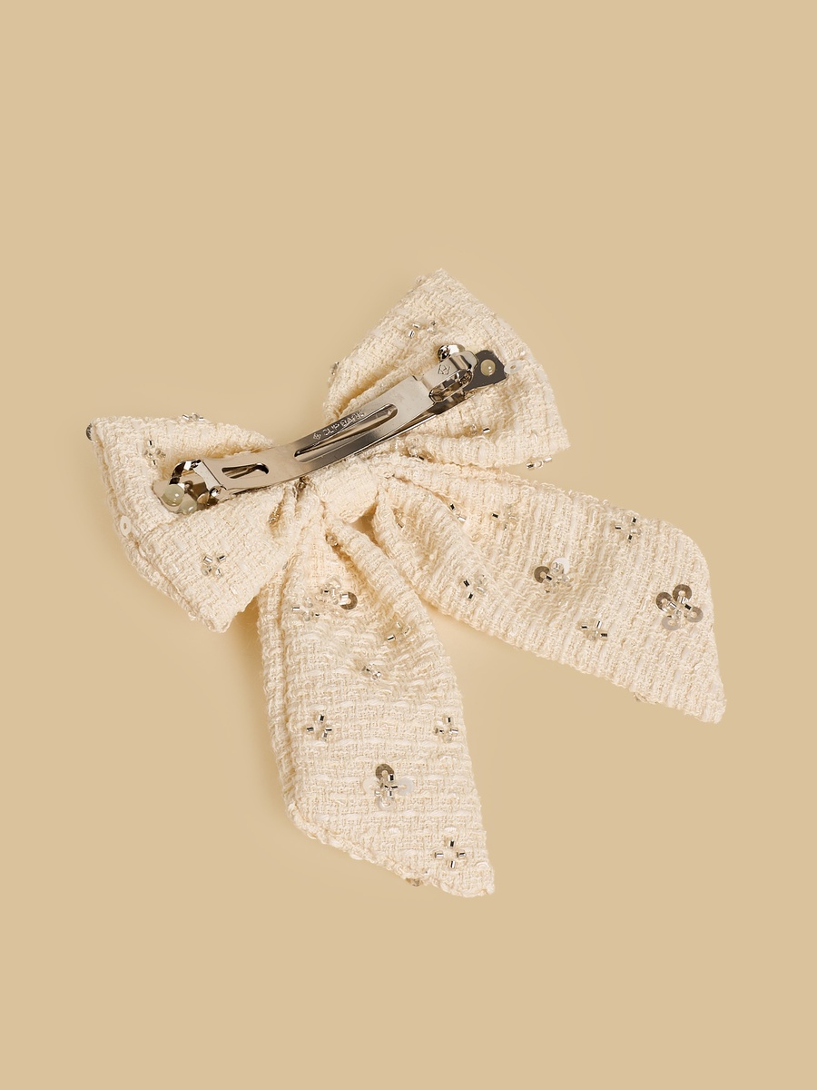 Embellished Bow Barrette Hair Clip