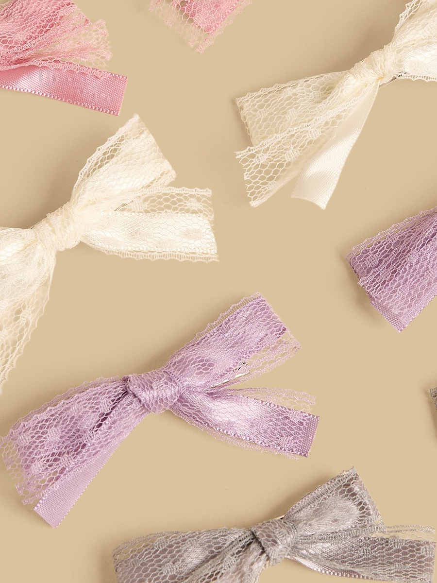 Pack of 8 - Textured Bow Hair Clip