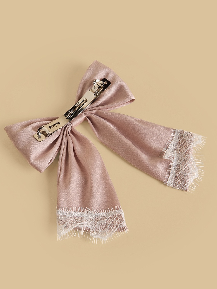 Lace Detail Bow Hair Clip
