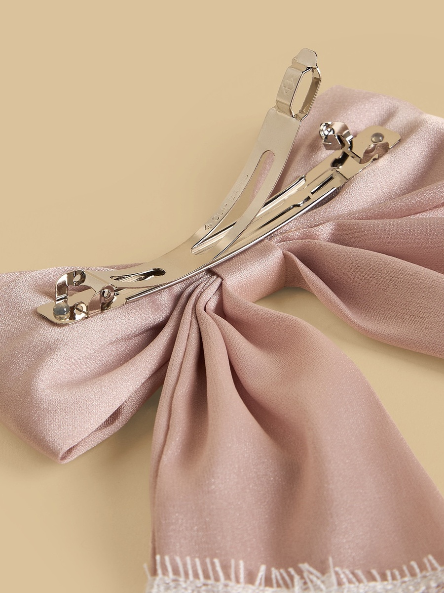 Lace Detail Bow Hair Clip