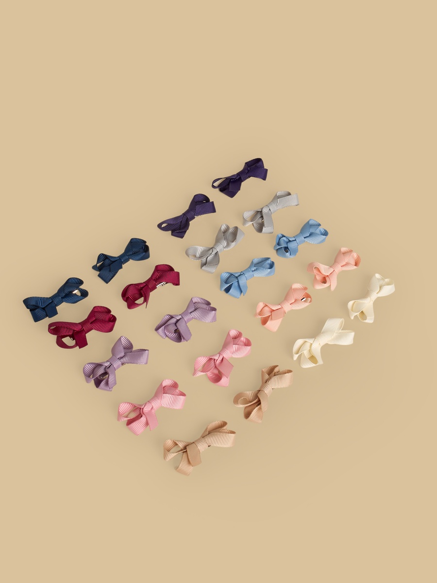 Pack of 20 - Bow Accent Hair Clip