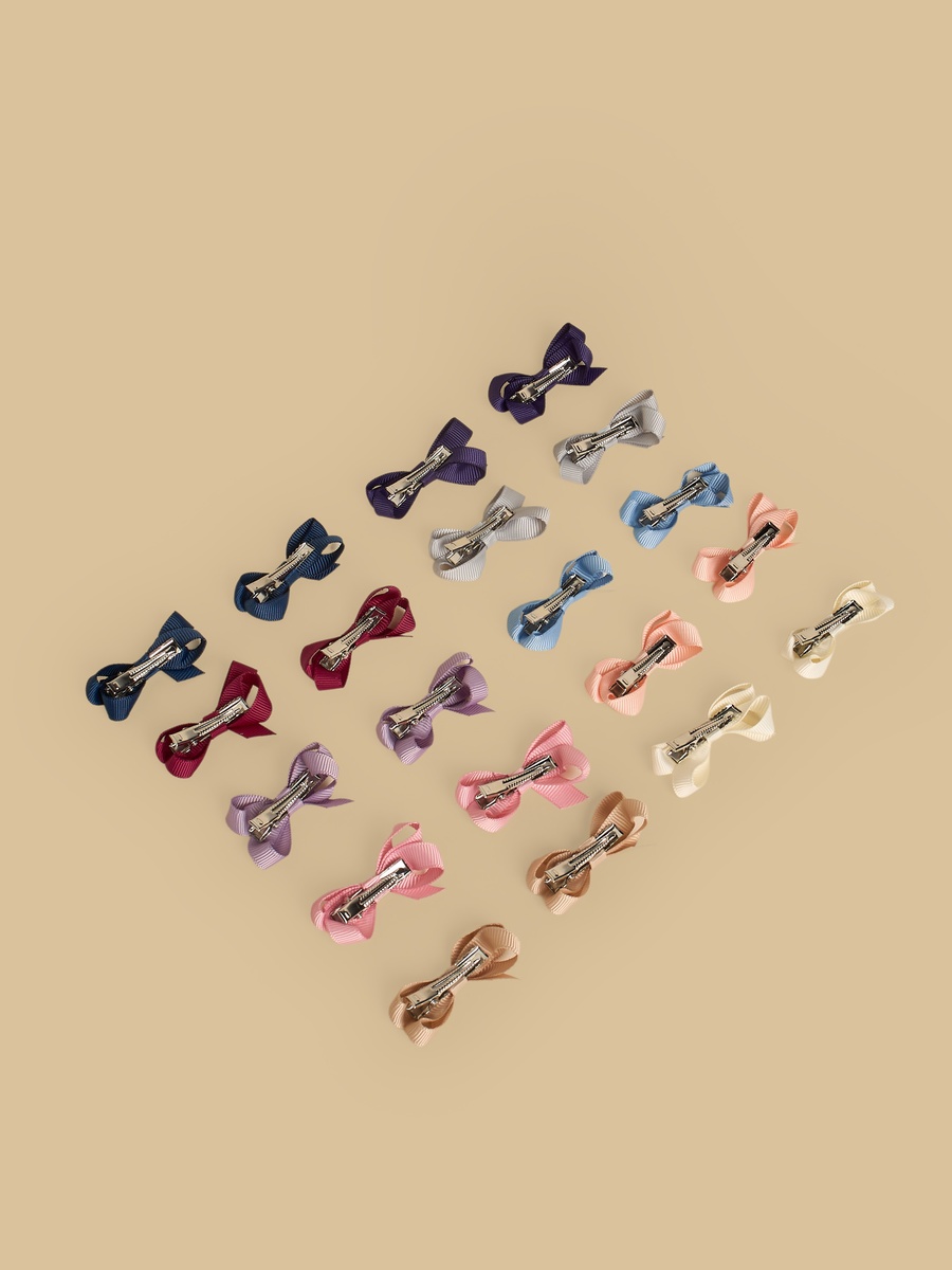 Pack of 20 - Bow Accent Hair Clip