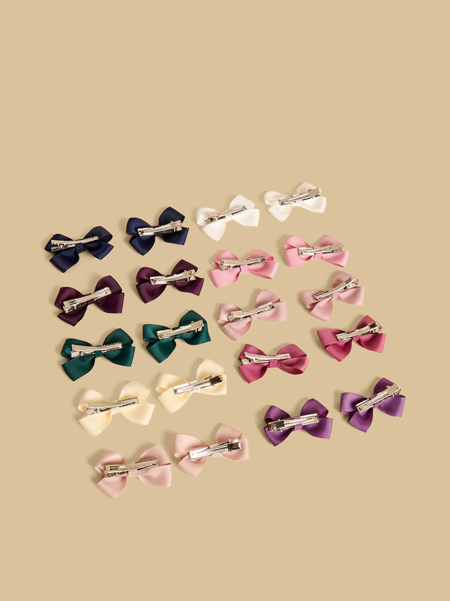 Pack of 20 - Bow Accent Hair Clip