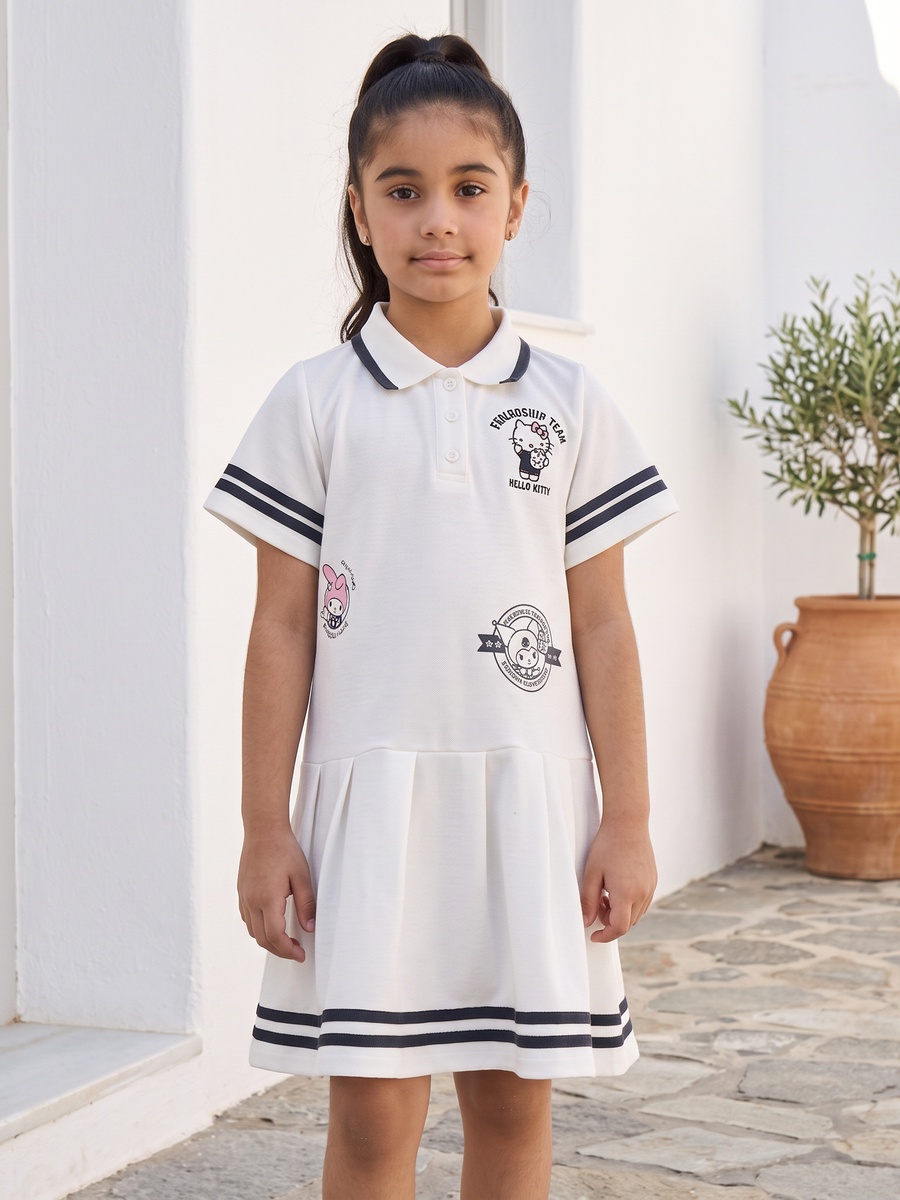 Hello Kitty Embroidered Polo Dress