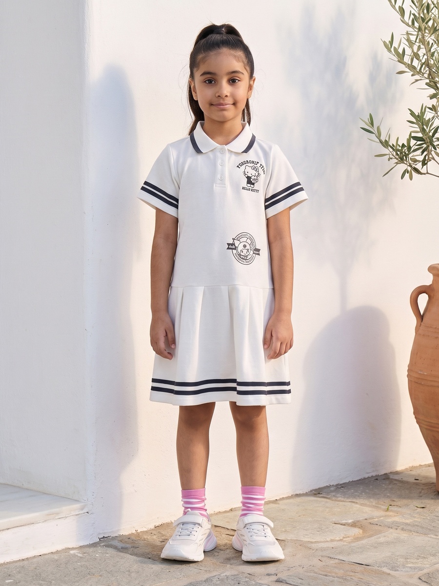 Hello Kitty Embroidered Polo Dress