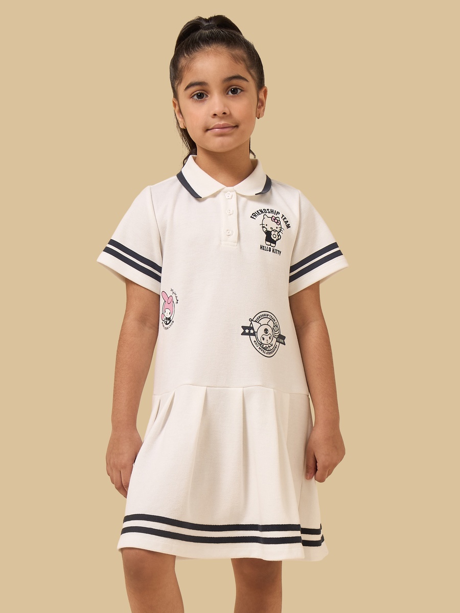 Hello Kitty Embroidered Polo Dress