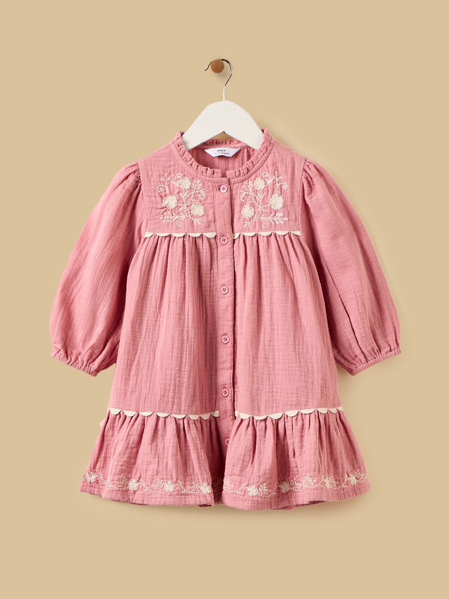 Embroidered Dress with Bloomers