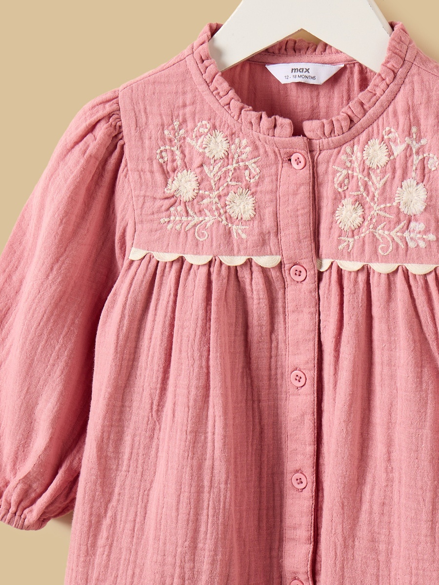 Embroidered Dress with Bloomers
