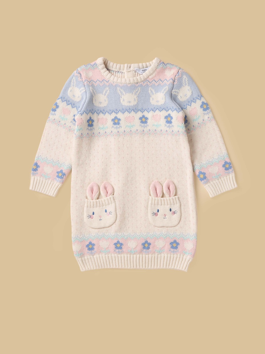 Bunny Sweater Dress with Stockings