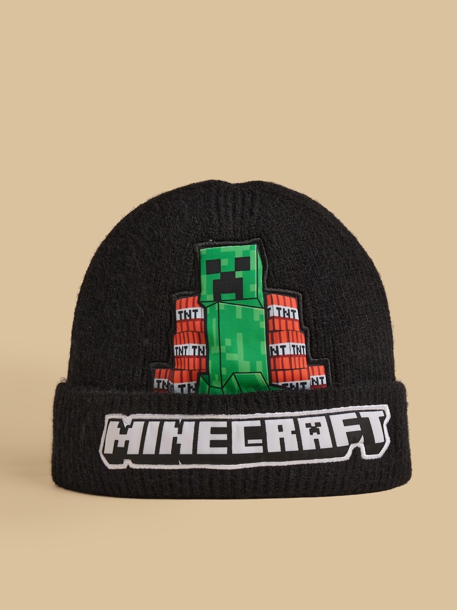 Minecraft Applique Beanie Cap with Gloves