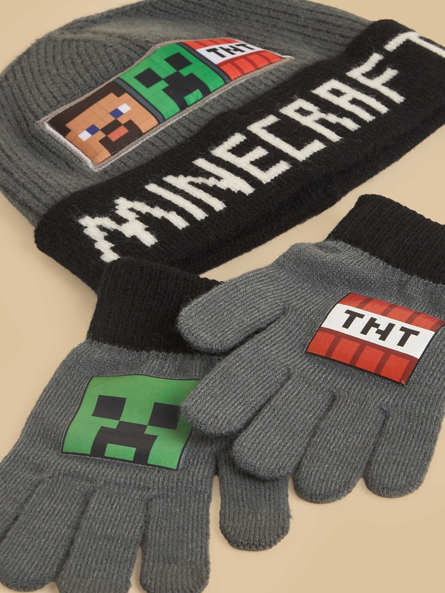 Minecraft Beanie with Gloves