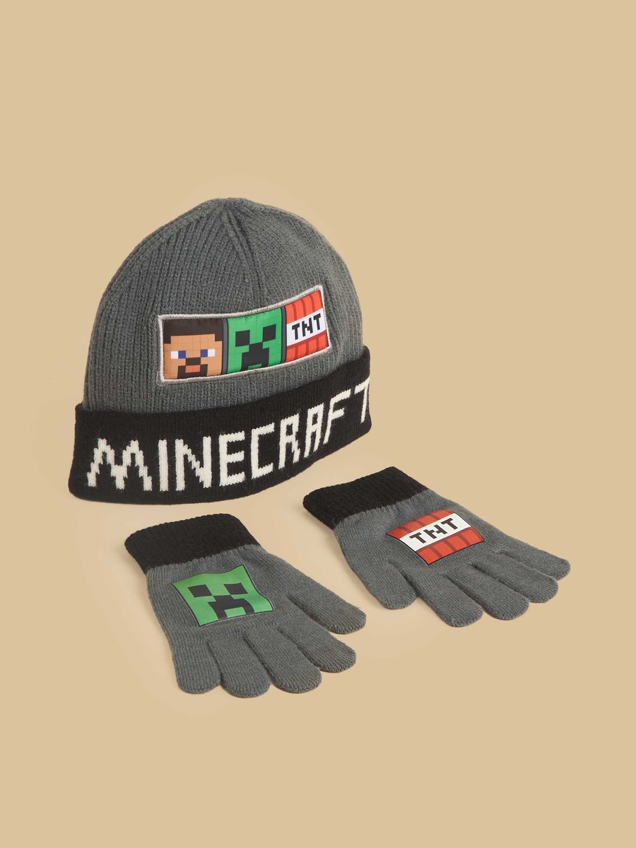 Minecraft Beanie with Gloves