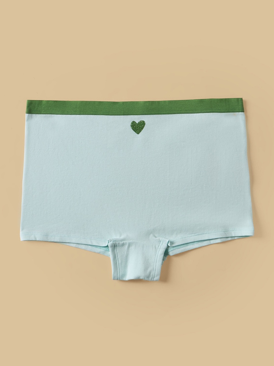 Pack of 5 - Glitter Heart Print Boyshorts