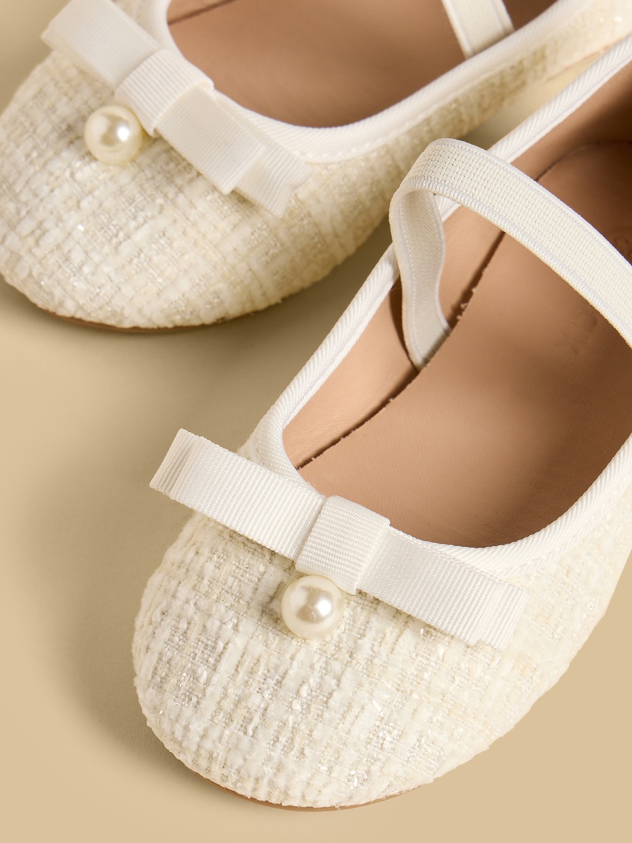Pearl Embellished Ballerina Shoes