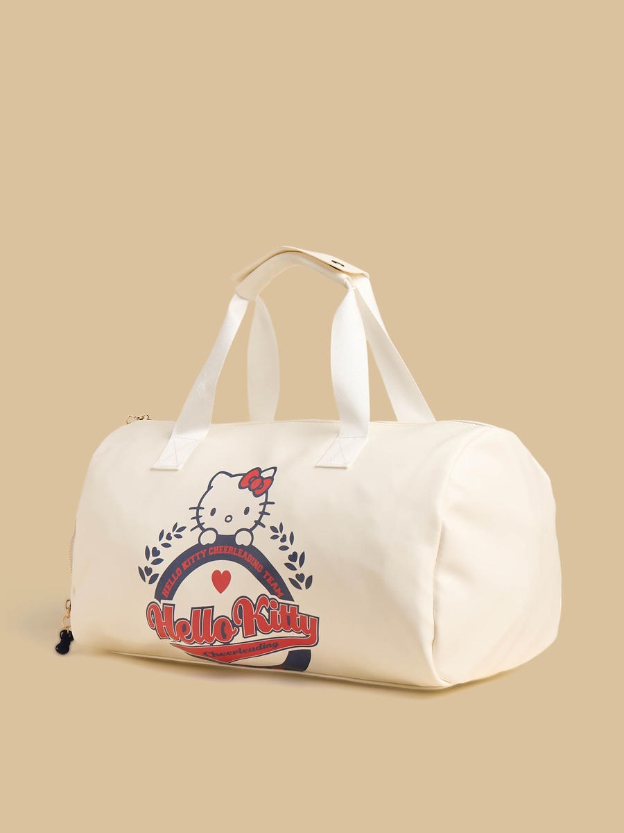 Hello Kitty Print Duffle Bag with Double Handles