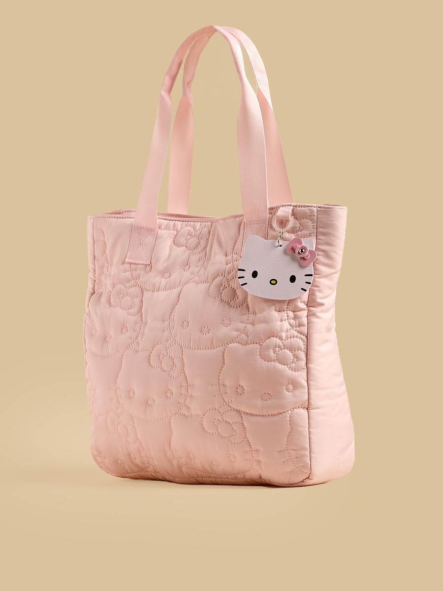 Hello Kitty Embroidered Tote Bag with Double Handles