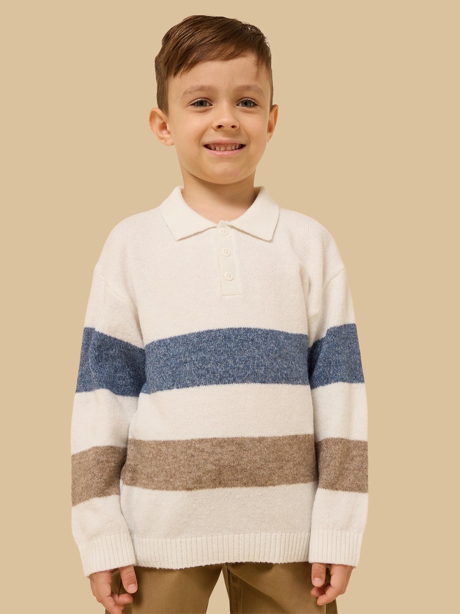 Striped Polo Sweater
