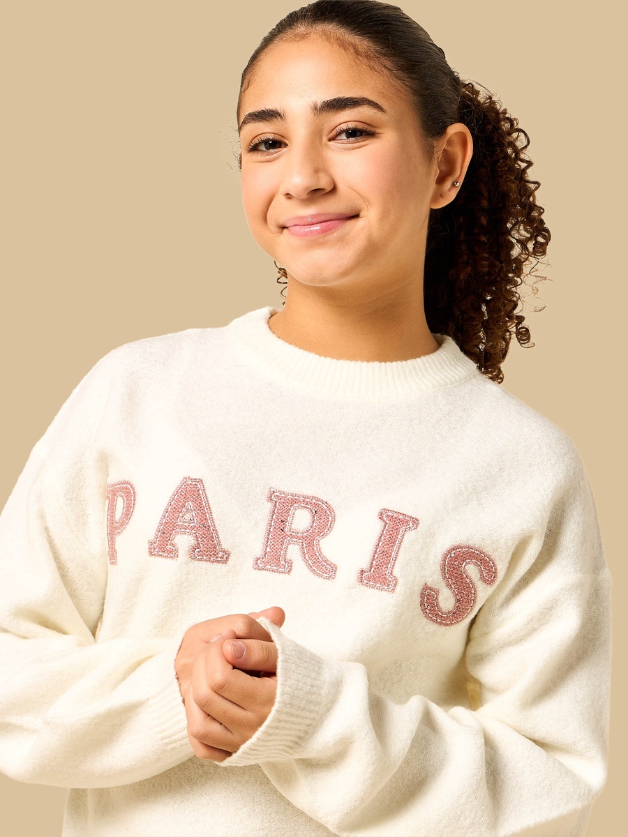 Paris Applique Oversized Sweater