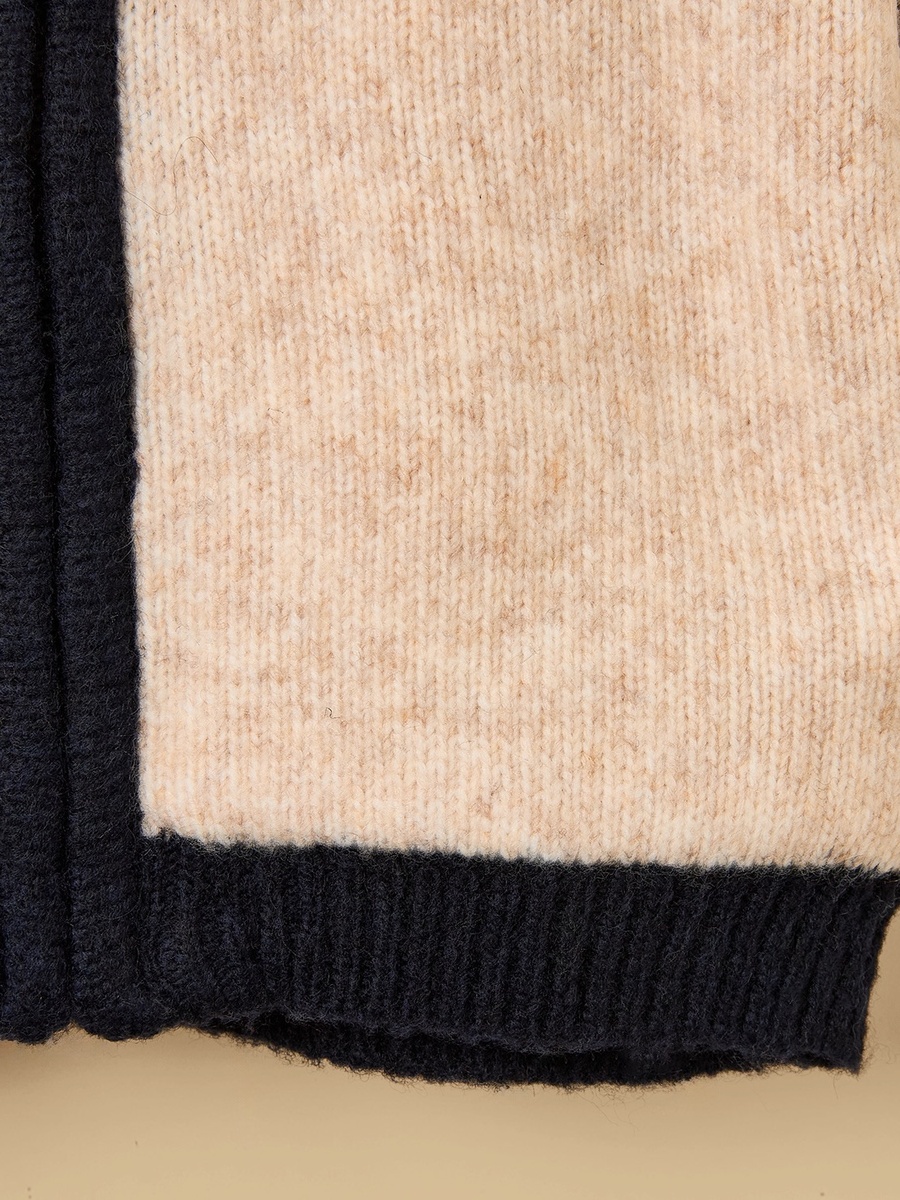 Jacquard Textured Zip Through Cardigan